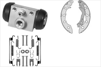 Комплект тормозов, барабанный тормозной механизм MGA K911874