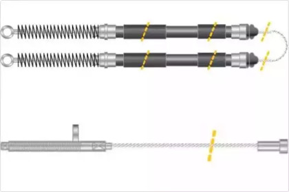 Трос, стояночная тормозная система MGA KC4009