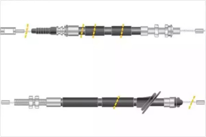 Трос, стояночная тормозная система MGA KC4038