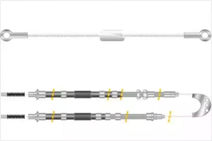 Трос, стояночная тормозная система MGA KC4199