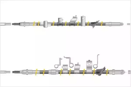 Трос, стояночная тормозная система MGA KC4247