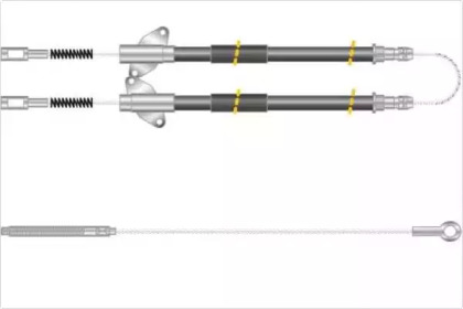 Трос, стояночная тормозная система MGA KC4250