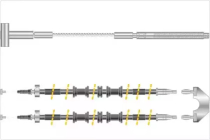 Трос, стояночная тормозная система MGA KC4294