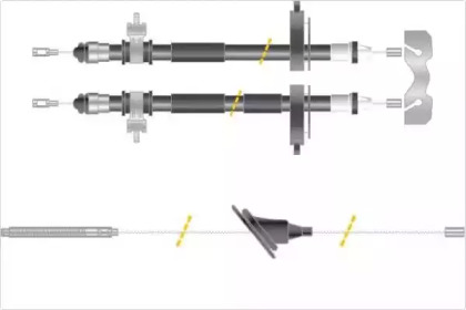 Трос, стояночная тормозная система MGA KC4490