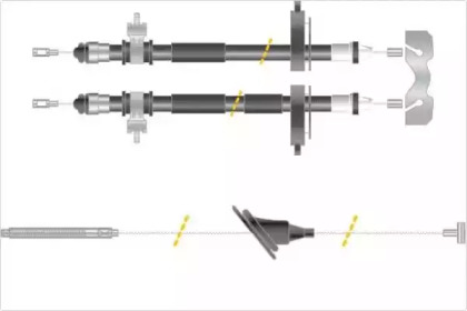 Трос, стояночная тормозная система MGA KC4497