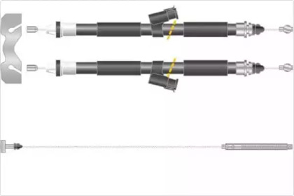 Трос, стояночная тормозная система MGA KC4504