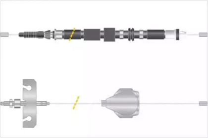 Трос, стояночная тормозная система MGA KC4543