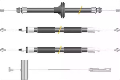 Трос, стояночная тормозная система MGA KC4559