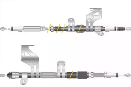 Трос, стояночная тормозная система MGA KC4617