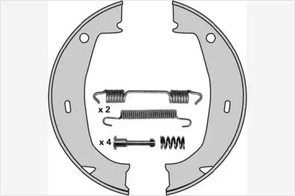 Комплект тормозных колодок, стояночная тормозная система MGA M738R