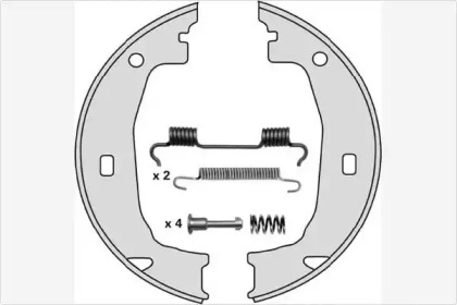 Комплект тормозных колодок, стояночная тормозная система MGA M781R