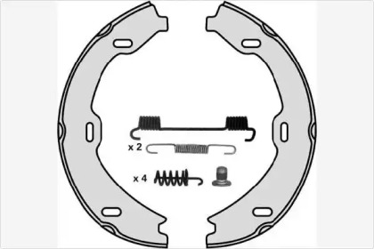 Комплект тормозных колодок, стояночная тормозная система MGA M828R