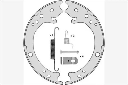 Комлект тормозных накладок MGA M908R