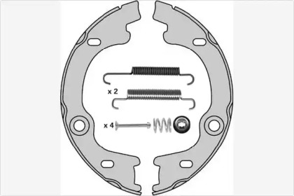 Комплект тормозных колодок, стояночная тормозная система MGA M923R