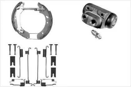 Комплект тормозов, барабанный тормозной механизм MGA PM747463