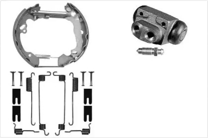 Комплект тормозов, барабанный тормозной механизм MGA PM760467
