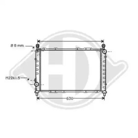 Радиатор, охлаждение двигателя DIEDERICHS 8100123