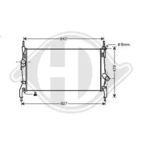 Радиатор, охлаждение двигателя DIEDERICHS 8145503