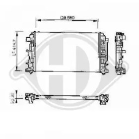 Радиатор, охлаждение двигателя DIEDERICHS 8228105