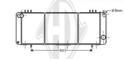Радиатор, охлаждение двигателя DIEDERICHS 8261205
