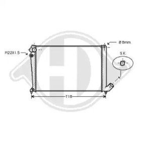 Радиатор, охлаждение двигателя DIEDERICHS 8424201