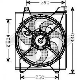 Вентилятор, охлаждение двигателя DIEDERICHS 8654108