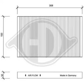 Фильтр, воздух во внутренном пространстве DIEDERICHS DCI0029