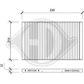 Фильтр, воздух во внутренном пространстве DIEDERICHS DCI0048