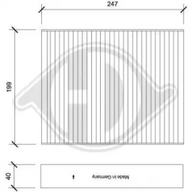Фильтр, воздух во внутренном пространстве DIEDERICHS DCI0226