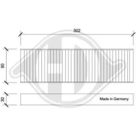 Фильтр, воздух во внутренном пространстве DIEDERICHS DCI0254