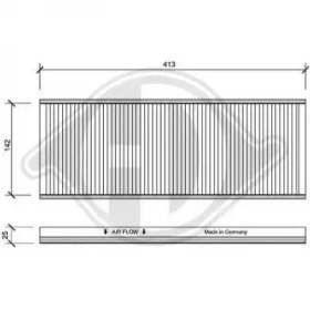 Фильтр, воздух во внутренном пространстве DIEDERICHS DCI1004