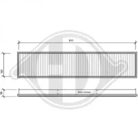 Фильтр, воздух во внутренном пространстве DIEDERICHS DCI1007