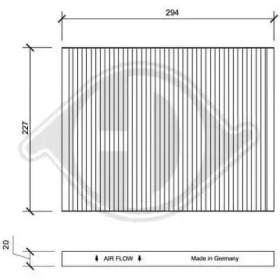Фильтр, воздух во внутренном пространстве DIEDERICHS DCI1014