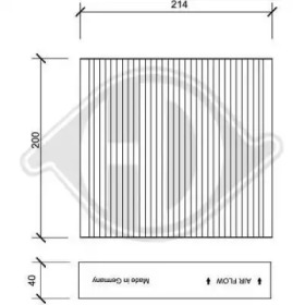 Фильтр, воздух во внутренном пространстве DIEDERICHS DCI1137