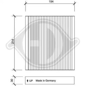 Фильтр, воздух во внутренном пространстве DIEDERICHS DCI1143