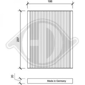 Фильтр, воздух во внутренном пространстве DIEDERICHS DCI1171