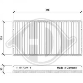 Фильтр, воздух во внутренном пространстве DIEDERICHS DCI1194