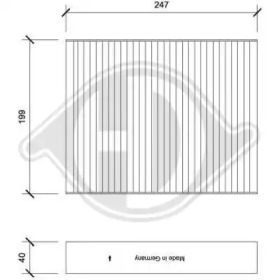 Фильтр, воздух во внутренном пространстве DIEDERICHS DCI1226