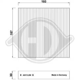 Фильтр, воздух во внутренном пространстве DIEDERICHS DCI1238