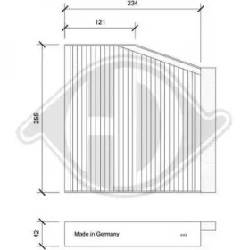 Фильтр, воздух во внутренном пространстве DIEDERICHS DCI1247