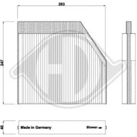 Фильтр, воздух во внутренном пространстве DIEDERICHS DCI1260