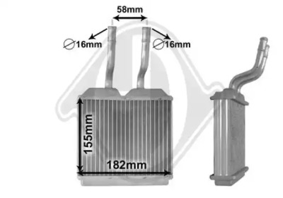 Теплообменник, отопление салона DIEDERICHS DCM1159