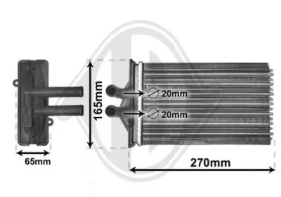 Теплообменник, отопление салона DIEDERICHS DCM1272