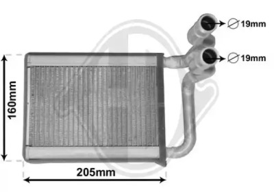 Теплообменник, отопление салона DIEDERICHS DCM1323