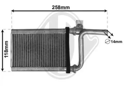 Теплообменник, отопление салона DIEDERICHS DCM1330