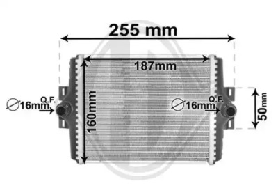 Радиатор, охлаждение двигателя DIEDERICHS DCM1601