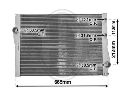 Радиатор, охлаждение двигателя DIEDERICHS DCM1606