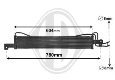 масляный радиатор, двигательное масло DIEDERICHS DCO1093