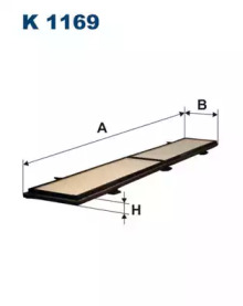Фильтр, воздух во внутренном пространстве FILTRON K1169