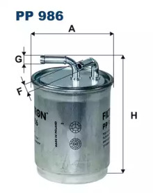 Топливный фильтр FILTRON PP986